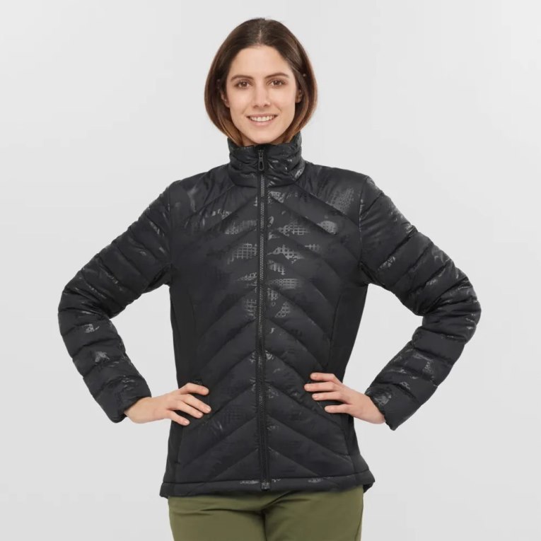 Jaquetas Isoladas Salomon Essential Xwarm Down Feminino Pretas | PT W35084